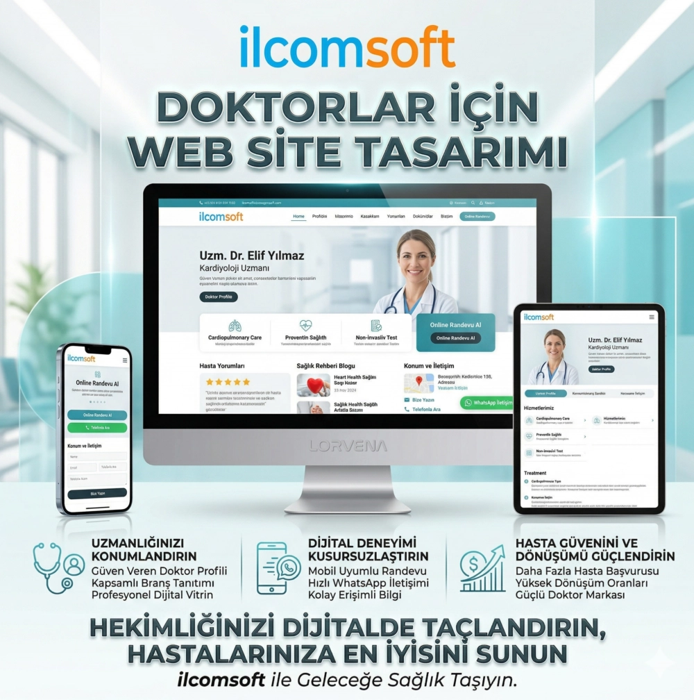 yönetim panelli doktor web sitesi