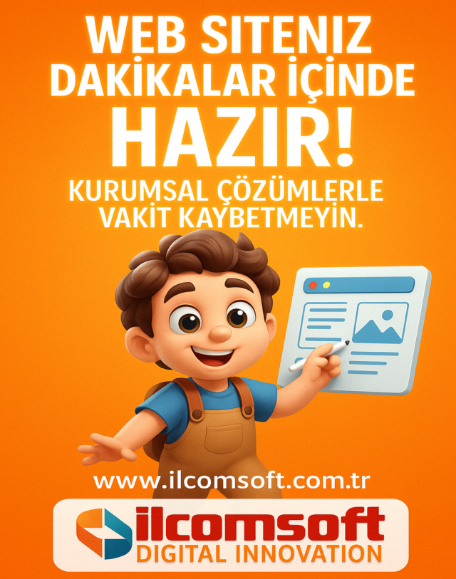 Dakikalar içinde yayına hazır, sektörünüze özel web paketi.