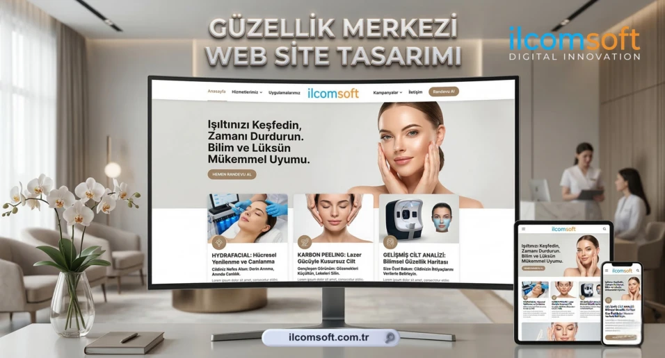modern güzellik merkezi web sitesi tasarımı