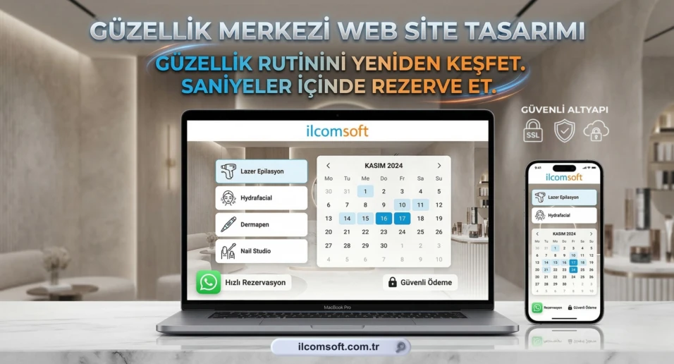 online randevu sistemli güzellik salonu web sitesi