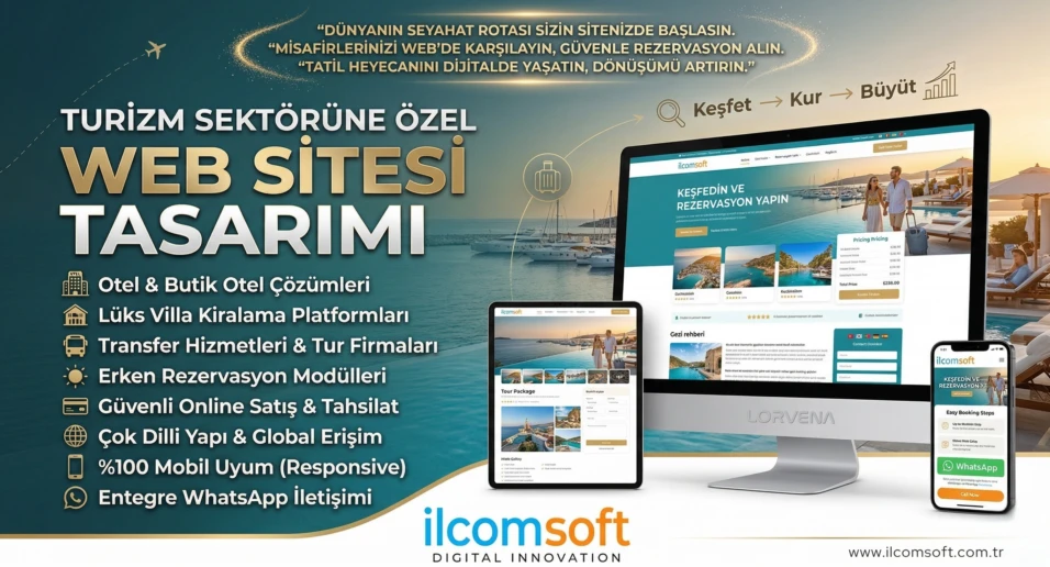 Turizm Web Sitesi Tasarımı | SEO Uyumlu Otel & Seyahat Acentesi Çözümleri
